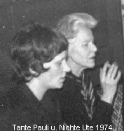 Tante Pauli u. Nichte Ute 1974