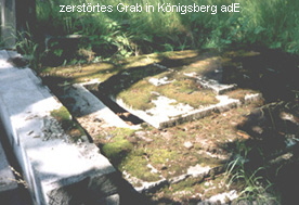 zerstörtes Grab in Königsberg adE